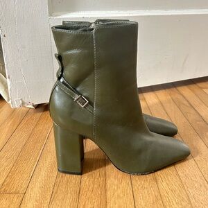 Schutz Olive Green Ankle Boots